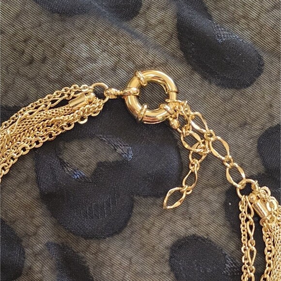 RARE Multi-strand Necklace with Rose Pillbox/Trinket Pendant & Earrings - Picture 11 of 11